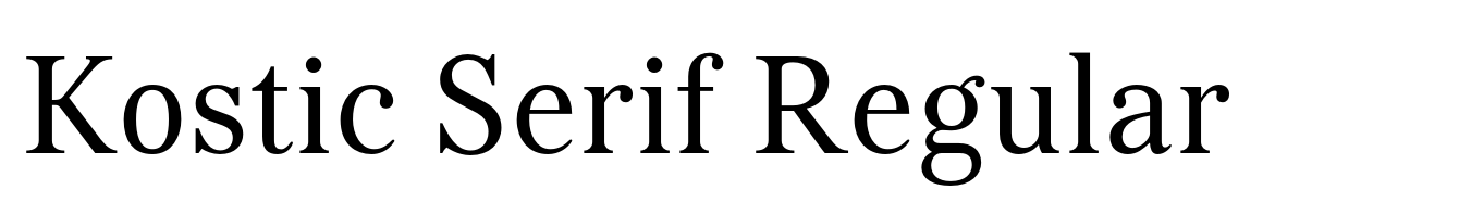 Kostic Serif Regular